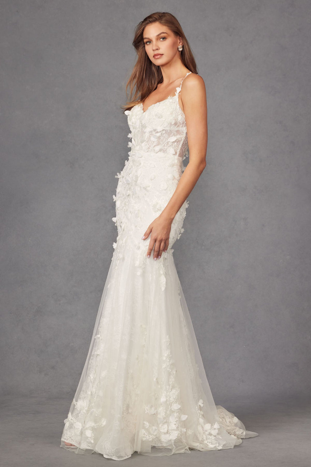 Floral Embellished Mermaid Style Bridal Gown Jt2475uw Wedding JTJT2475UW