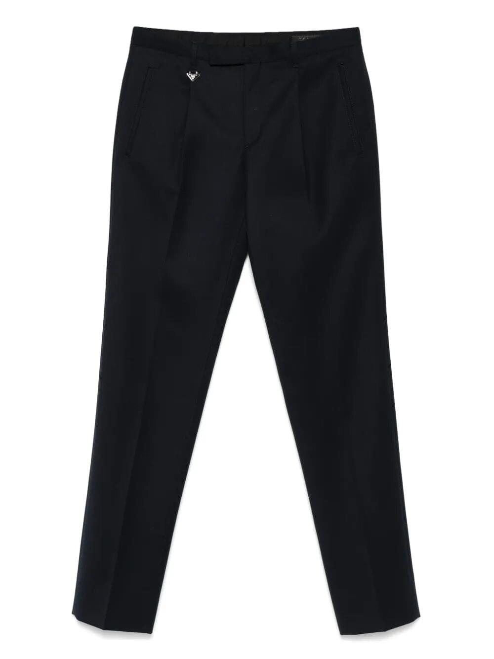 Prada Men Tapered Leg Wool Trousers