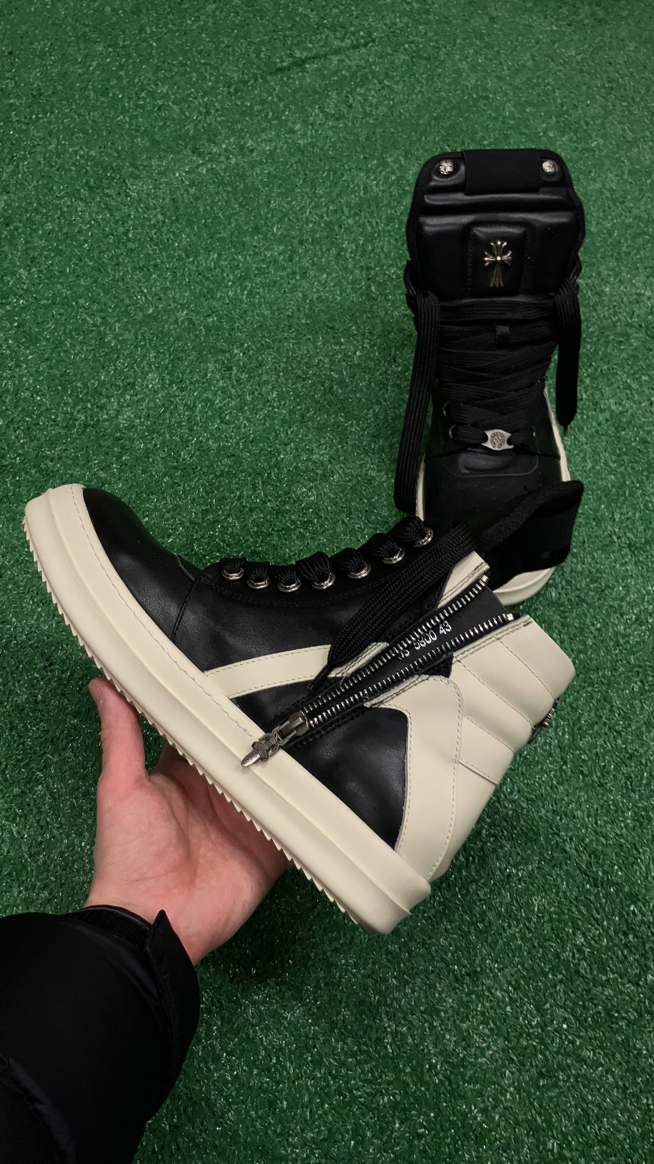 Chrome Hearts x Rick Owens Geobasket High ‘Black’
