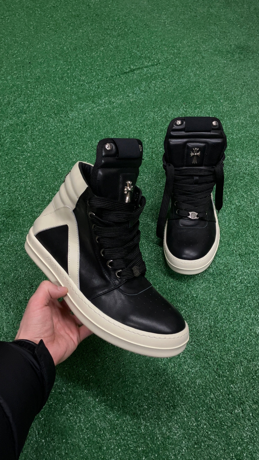 Chrome Hearts x Rick Owens Geobasket High ‘Black’