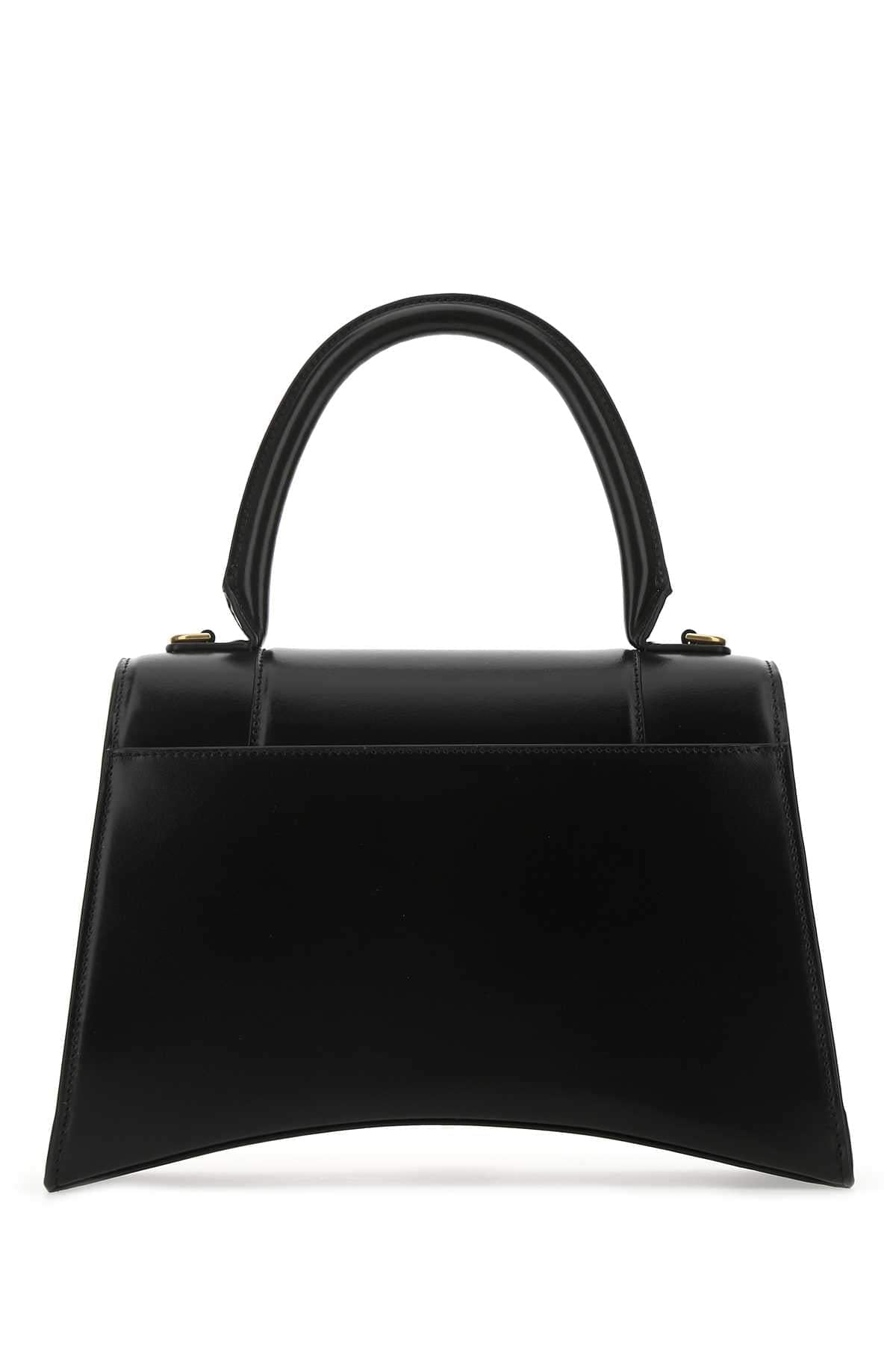 Balenciaga Women Black Leather Medium Hourglass Handbag