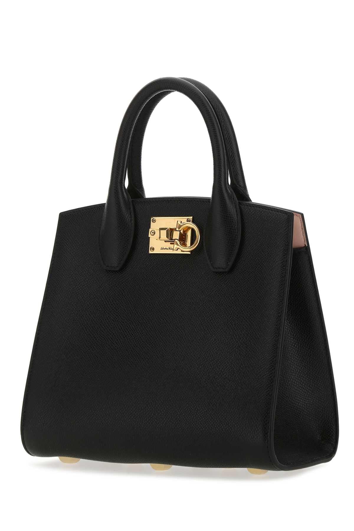 Salvatore Ferragamo Women Black Leather The Studio Handbag