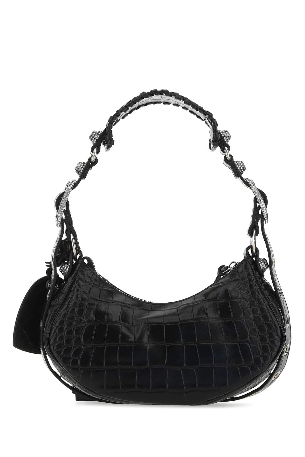 Balenciaga Women Black Leather Le Cagole Xs Shoulder Bag