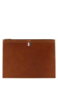 Thom Browne Men Brown Leather Document Case