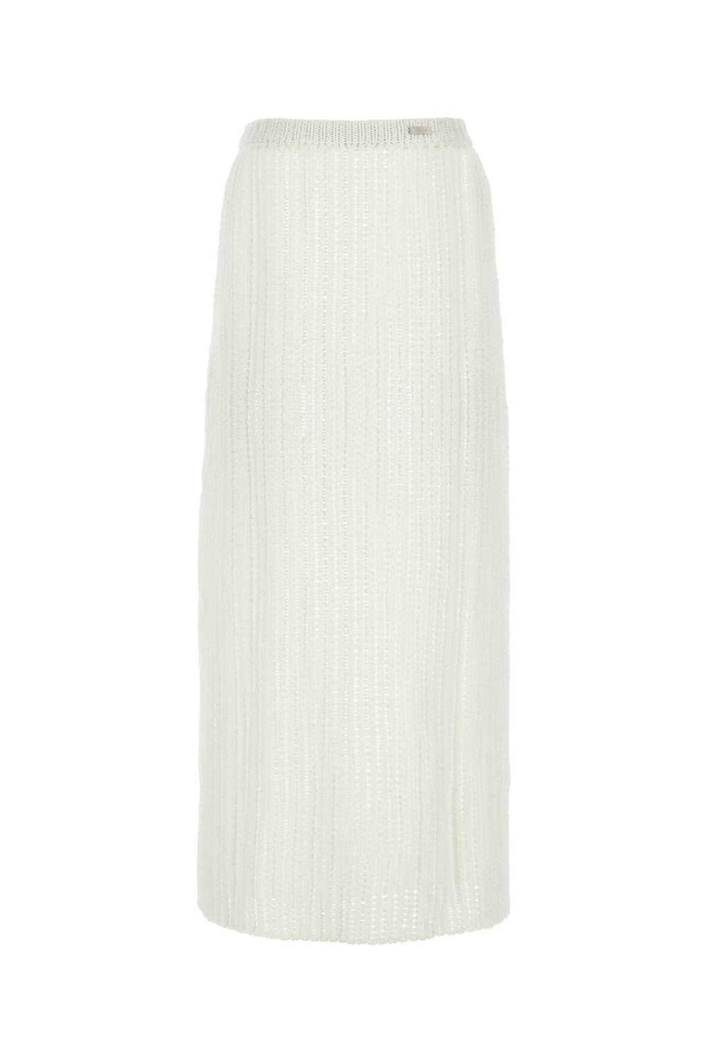 Salvatore Ferragamo Women White Cotton Skirt
