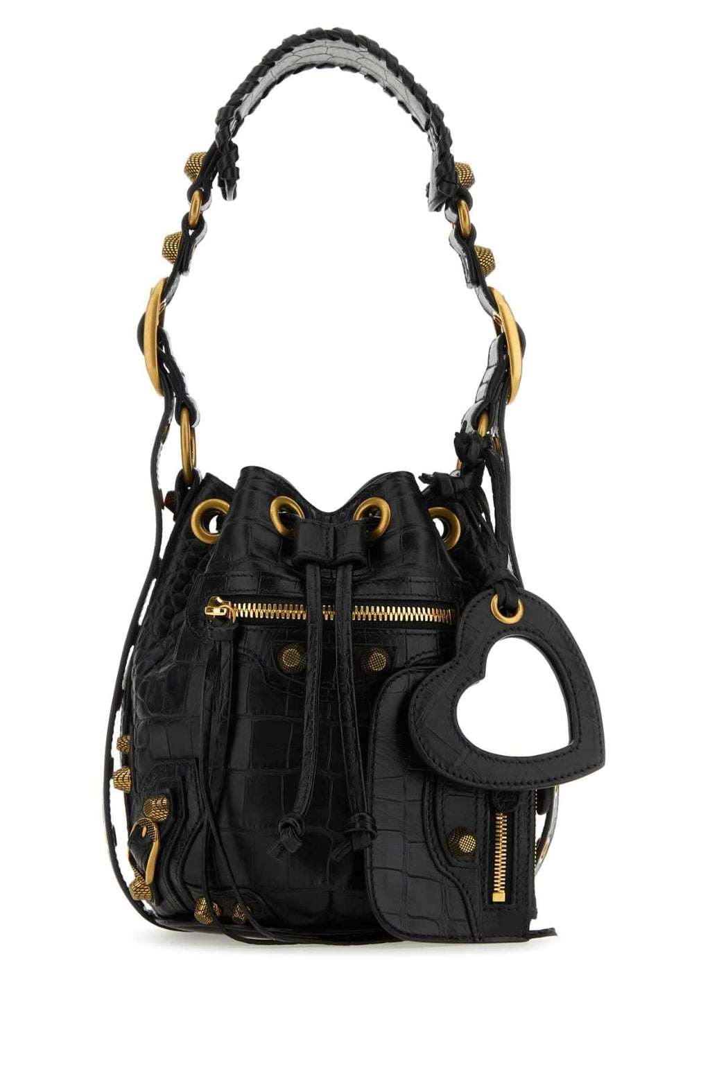 Balenciaga Women Black Leather Le Cagole Xs Bucket Bag