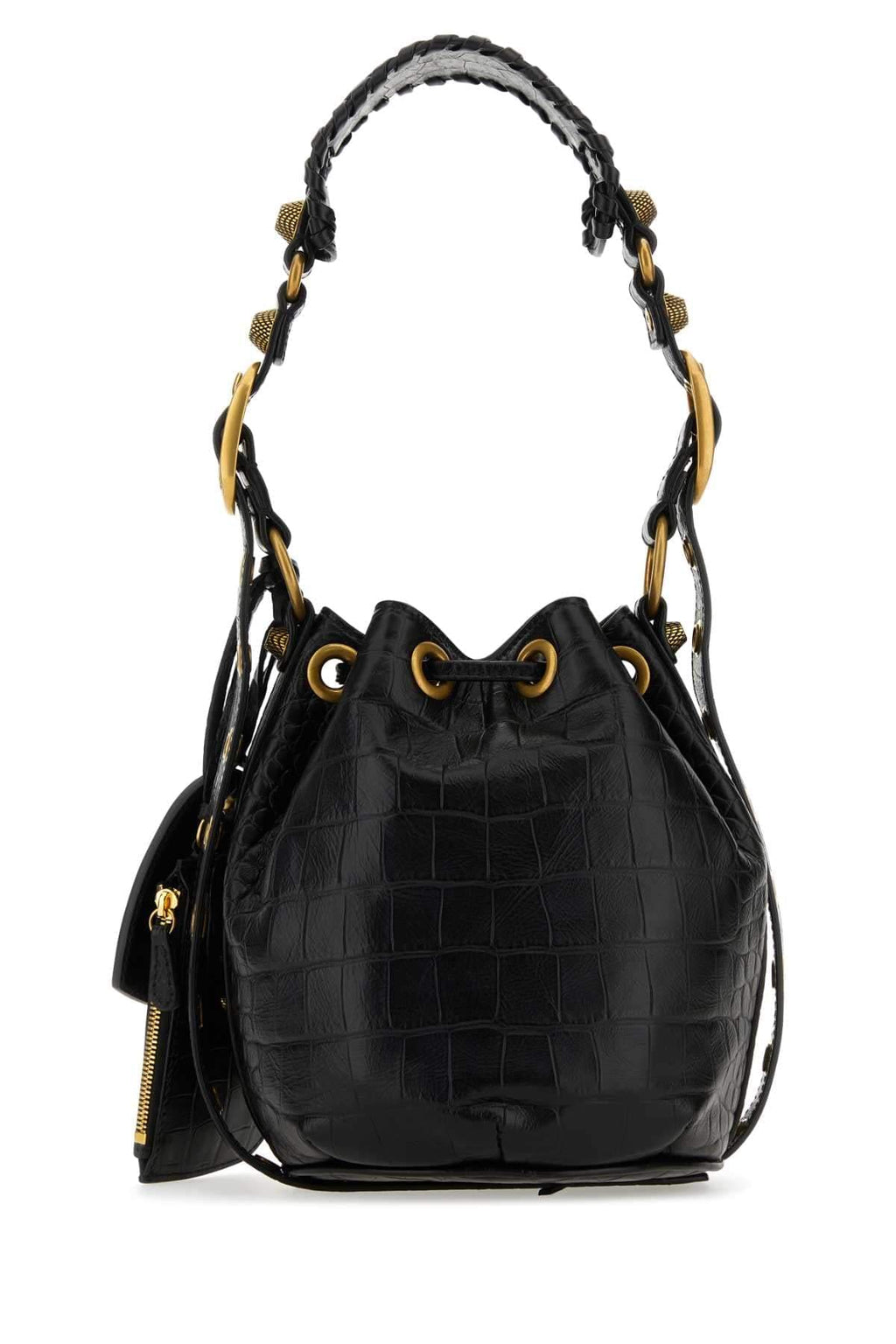 Balenciaga Women Black Leather Le Cagole Xs Bucket Bag