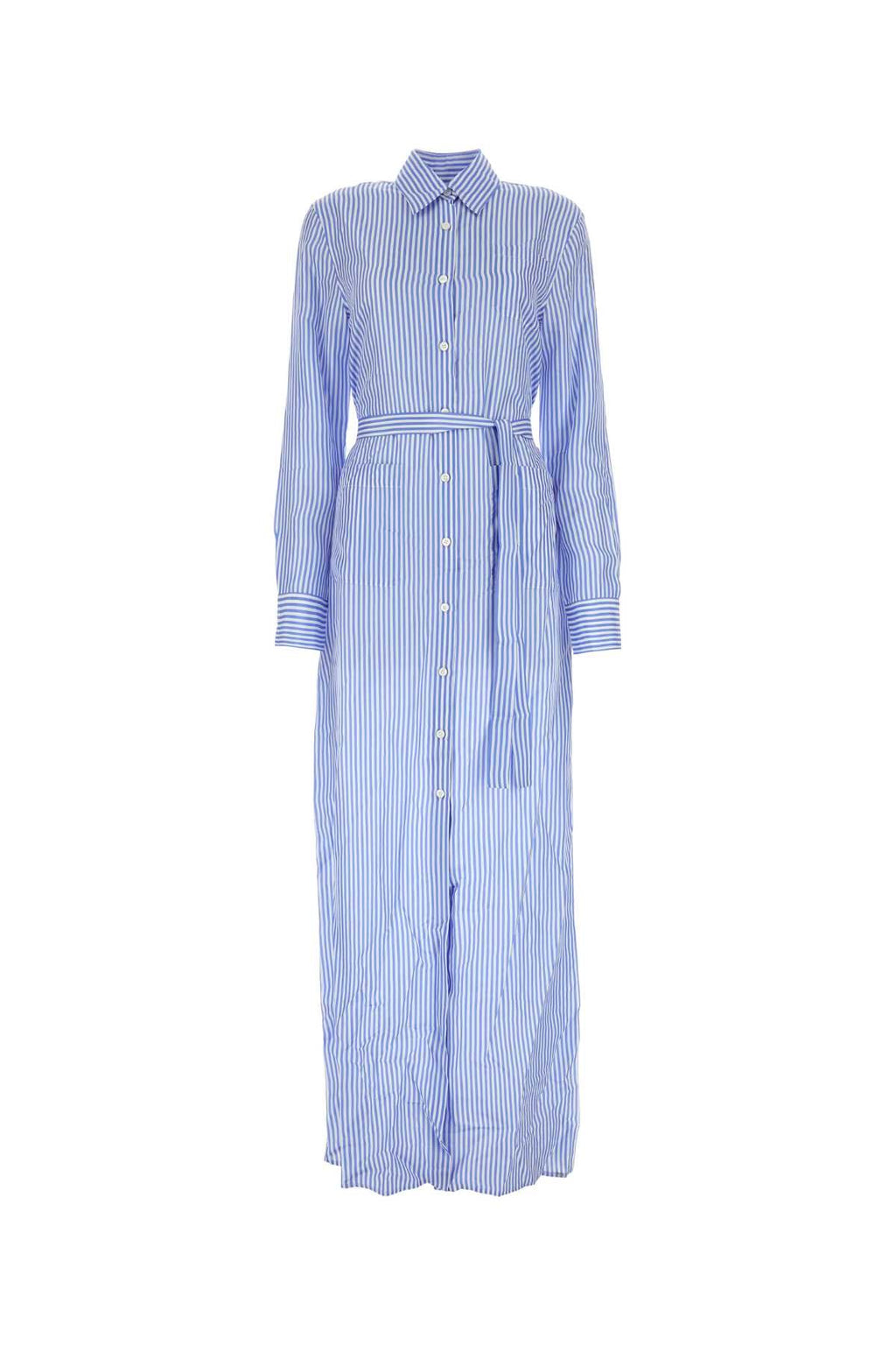 Prada Women Printed Silk Shirt Dress