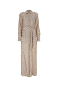 Prada Women Printed Silk Shirt Dress