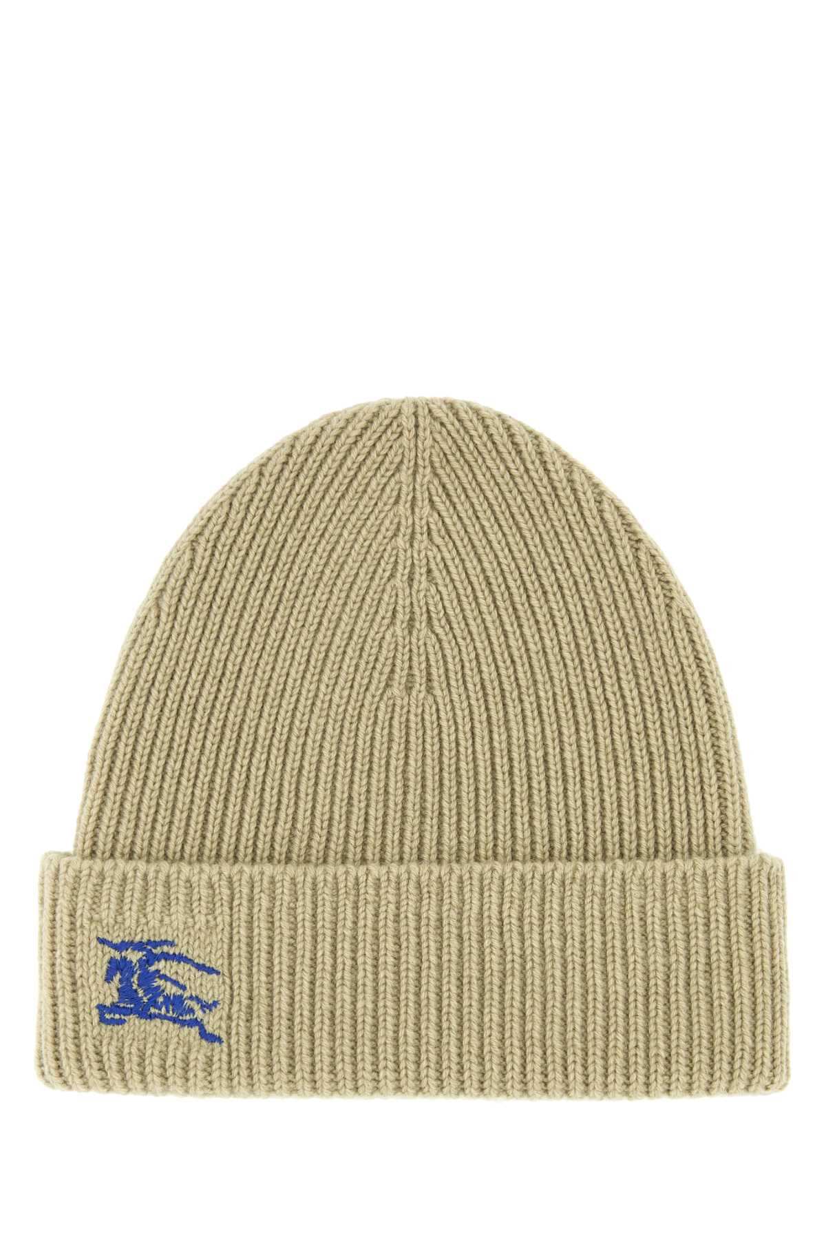 Burberry Women Khaki Cashmere Beanie Hat