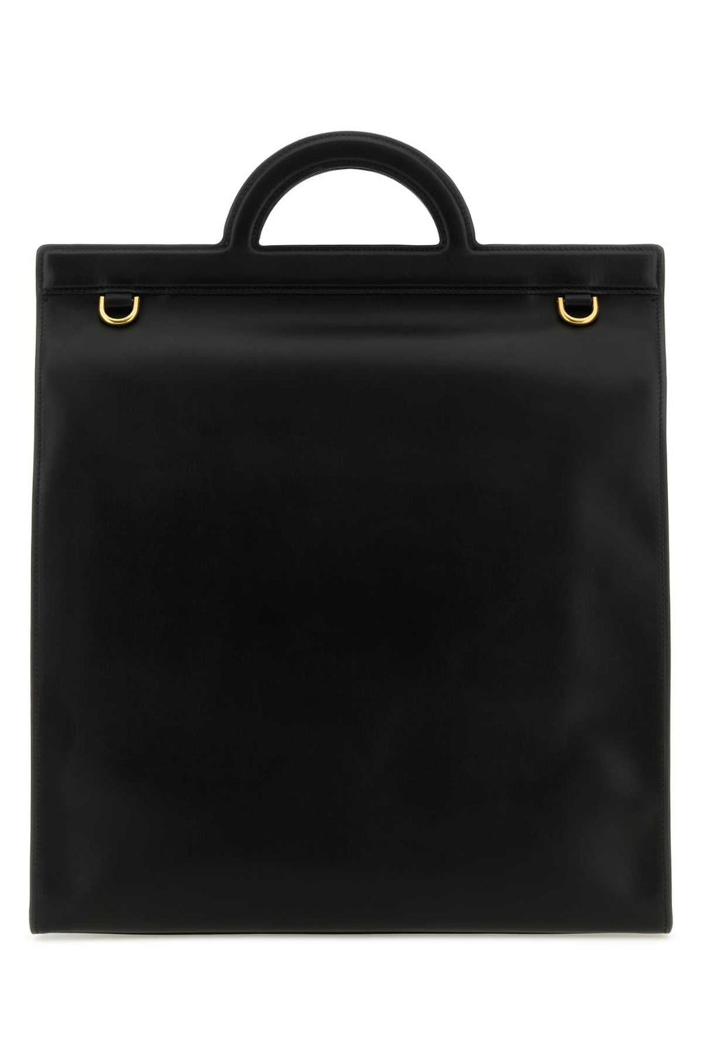 Valentino Garavani Men Black Leather Shopping Bag