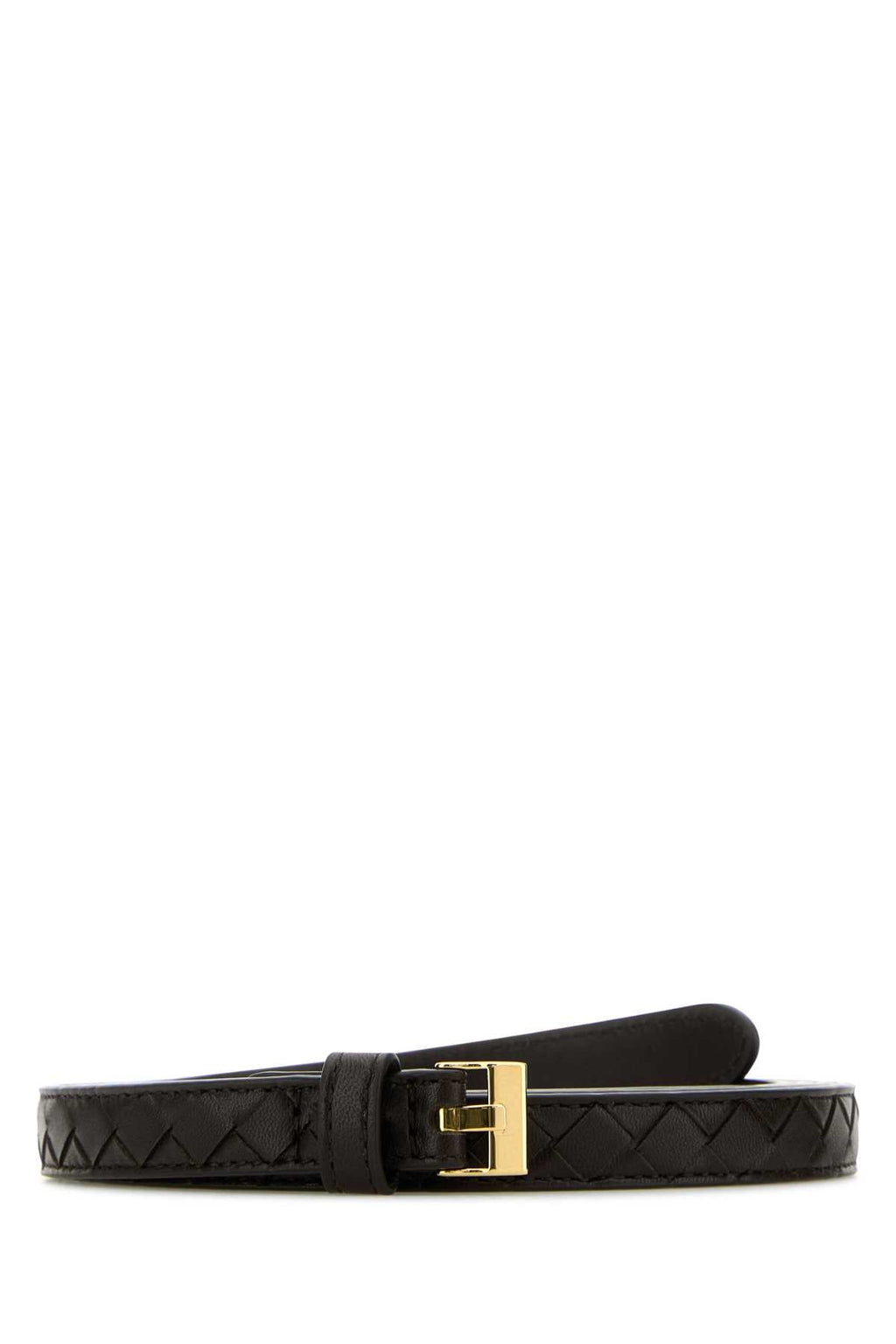 Bottega Veneta Women Dark Brown Leather Watch Belt