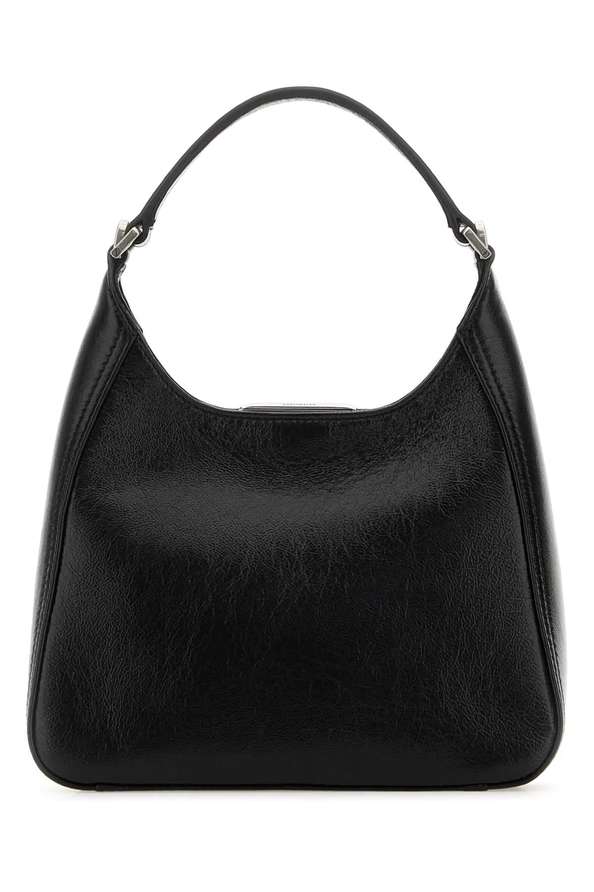 Balenciaga Women Black Leather Bb Soft Handbag