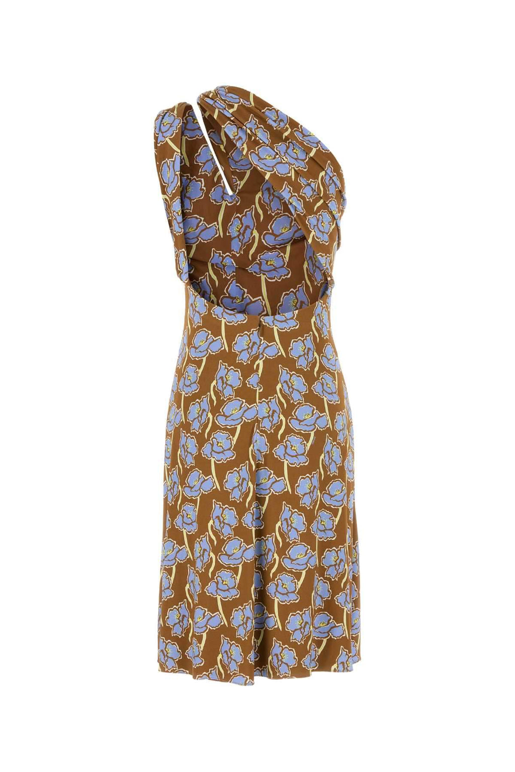 Versace Women Printed Stretch Crepe One-Shoulder Dress