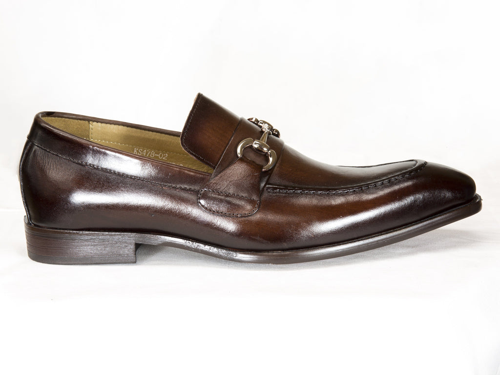 Carrucci Calfskin Loafer - Brown