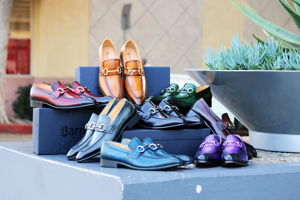 Carrucci Calfskin Loafer - Grey