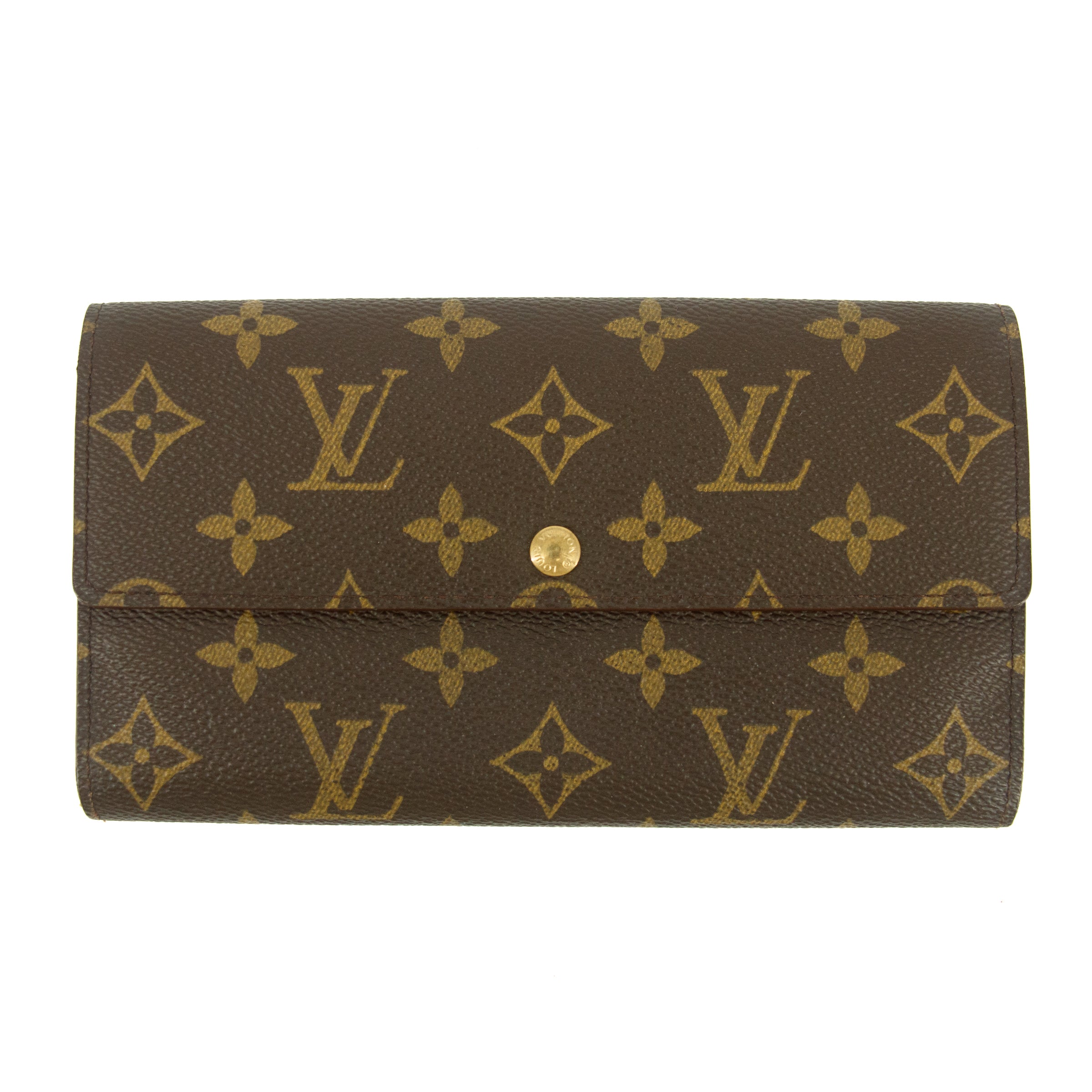 Lous Vuitton Monogram Canvas Sarah Long Wallet #5157