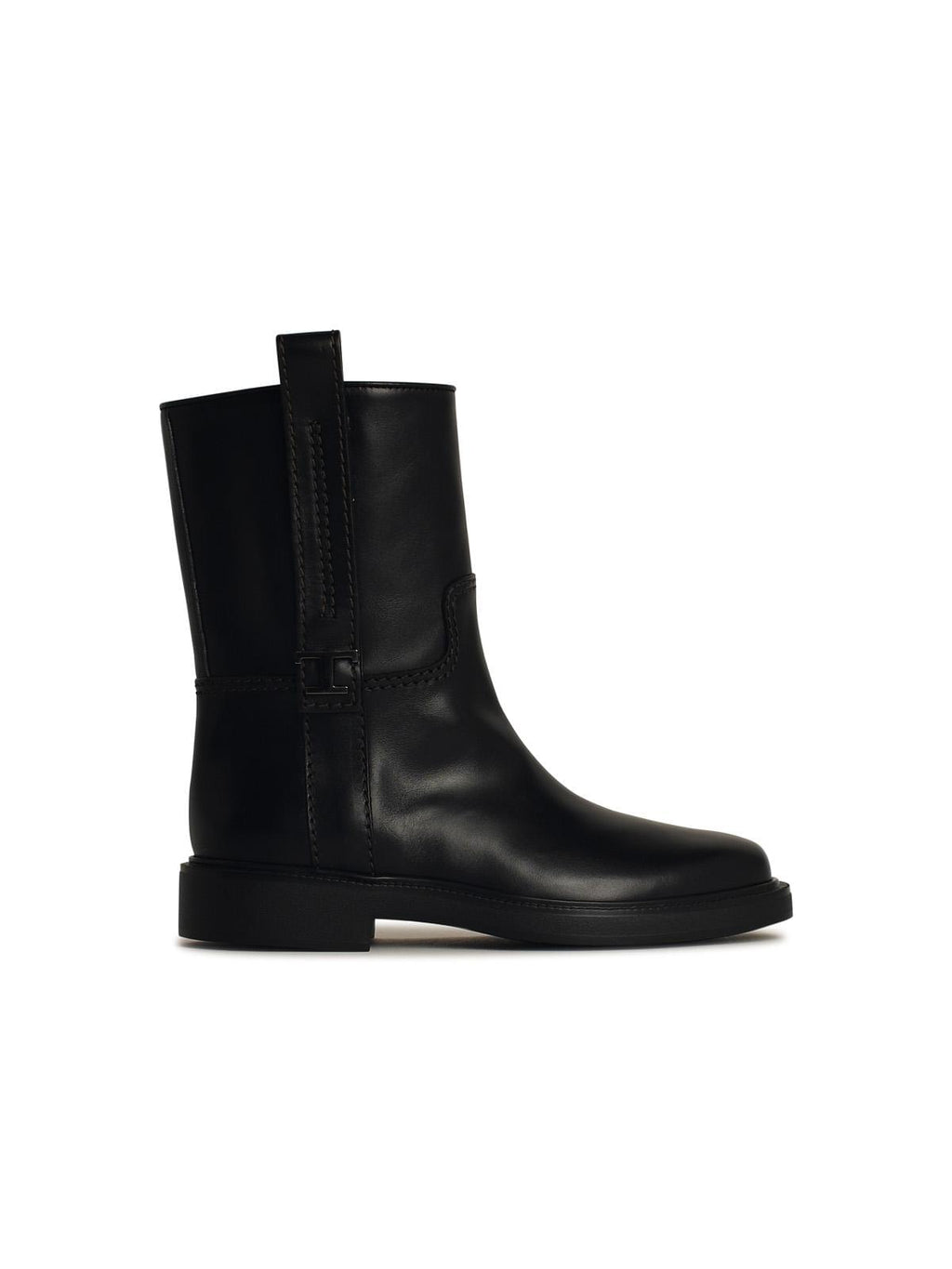 Tod's Black Leather Ankle Boots Women
