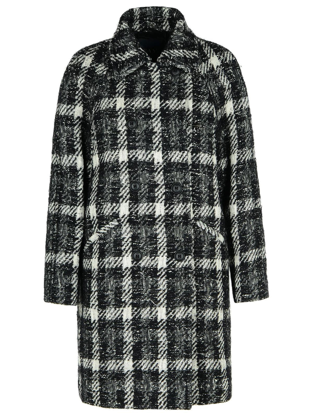 Fay Black Cotton Blend Coat Women