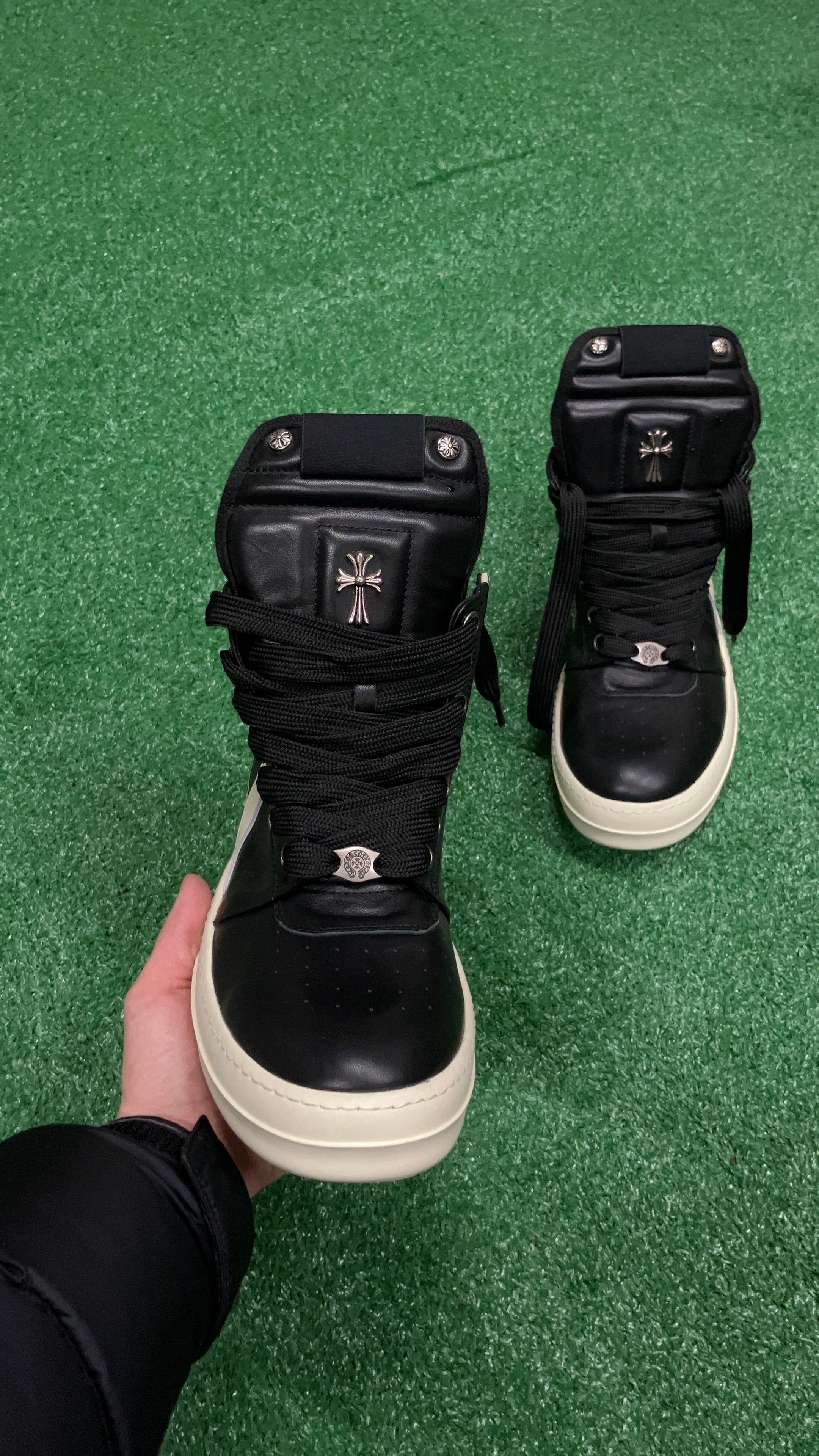 Chrome Hearts x Rick Owens Geobasket High ‘Black’