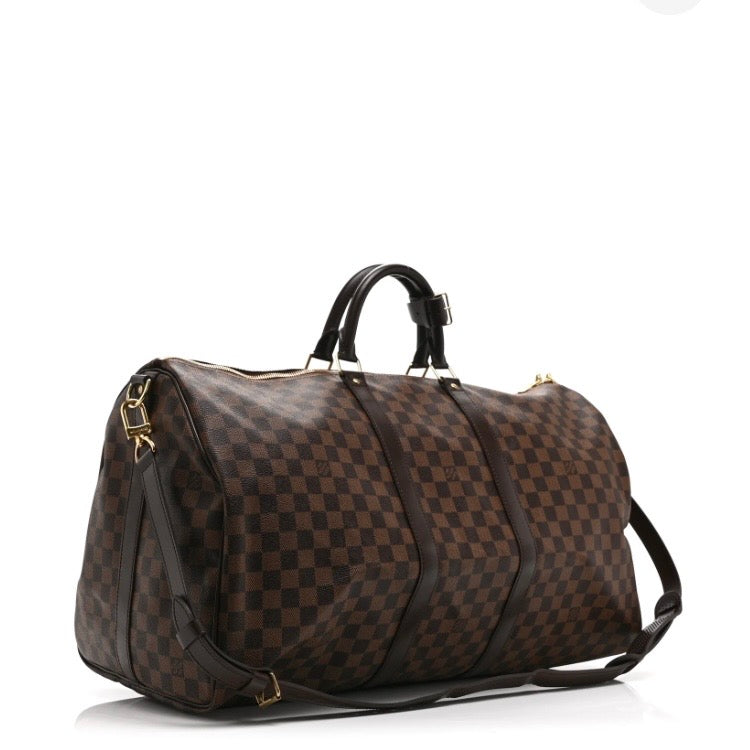 LV Damier Ebene Keepall Bandoulière 55