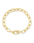 Tove CZ Clasp & Paperclip Chain Bracelet