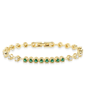 Liesbeth Emerald Accent Tennis Bracelet