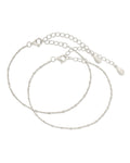 Sterling Silver Chloe Chain Bracelet Set of 2