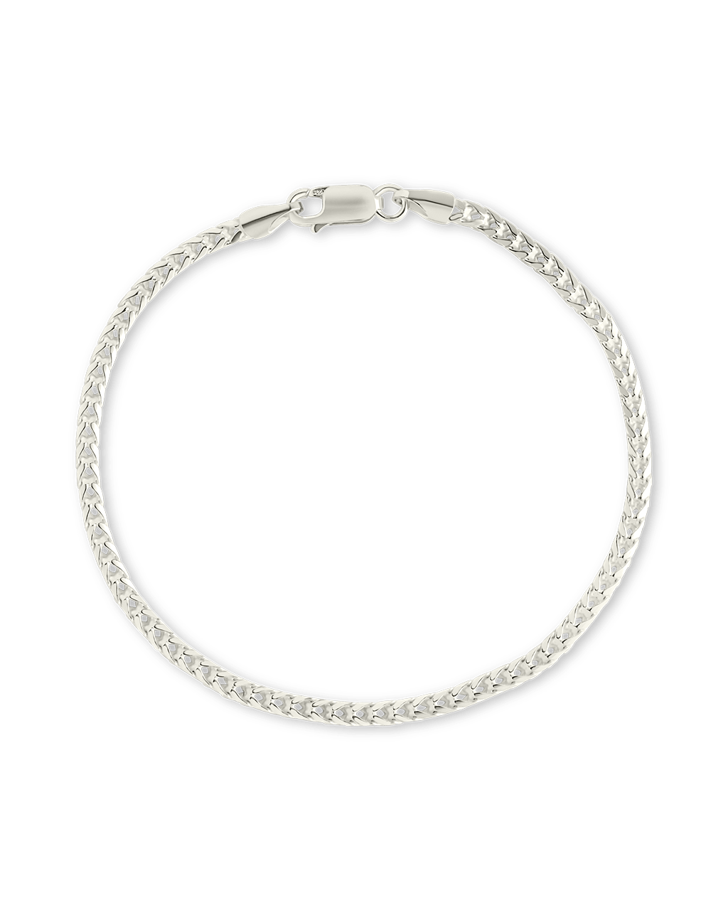 Sterling Silver Kira Wheat Chain Bracelet