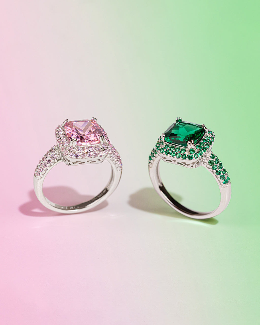 Sterling Silver Pink CZ Legacy Ring