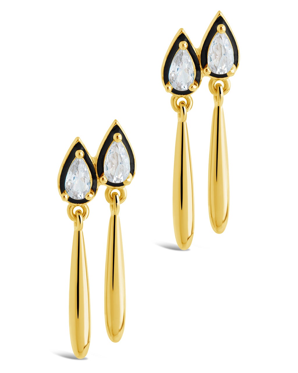 Nyx CZ & Enamel Dangle Earrings