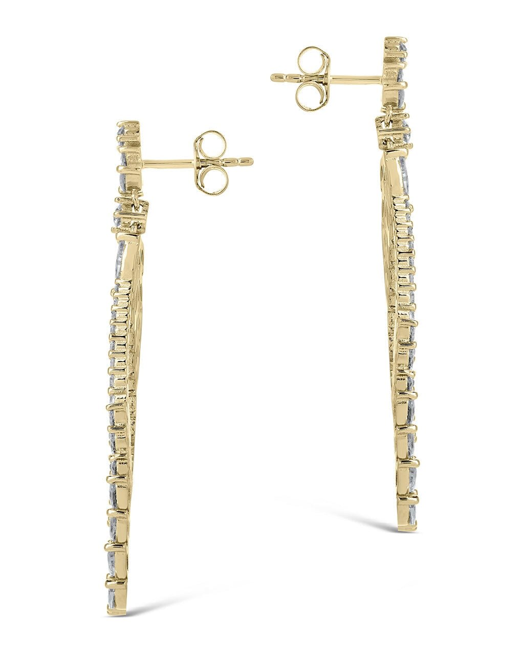 Gail Statement CZ Drop Earrings