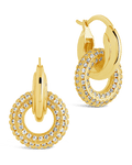 Hunter CZ Interlocking Circle Drop Earrings