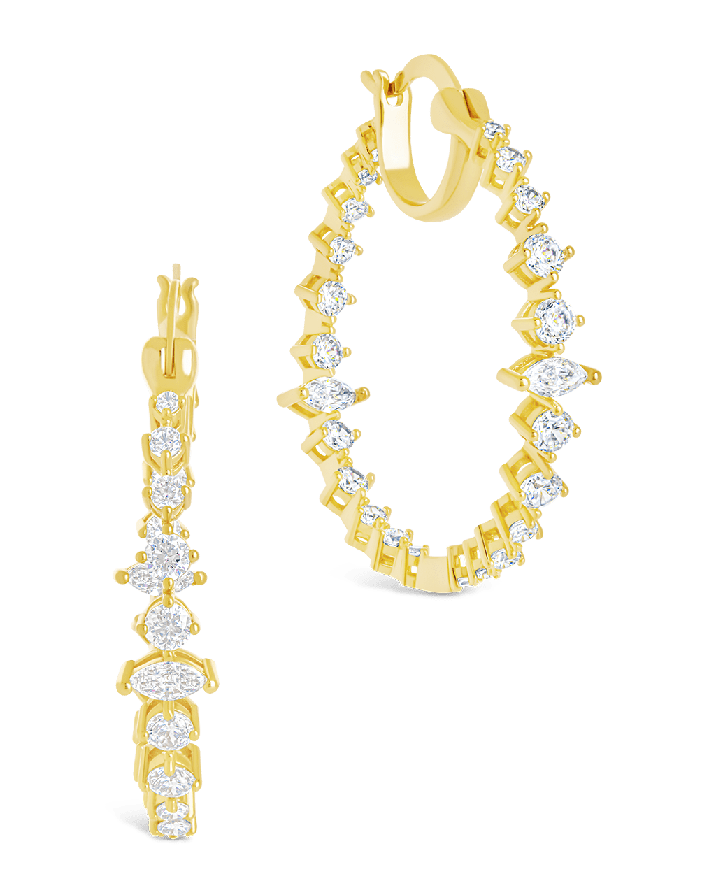 Aaliyah CZ Hoop Earrings