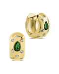 Mixed CZ Chunky Huggie Hoops