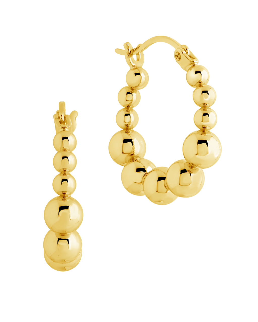 Graduated Bubble Sphere Hoop Earrings