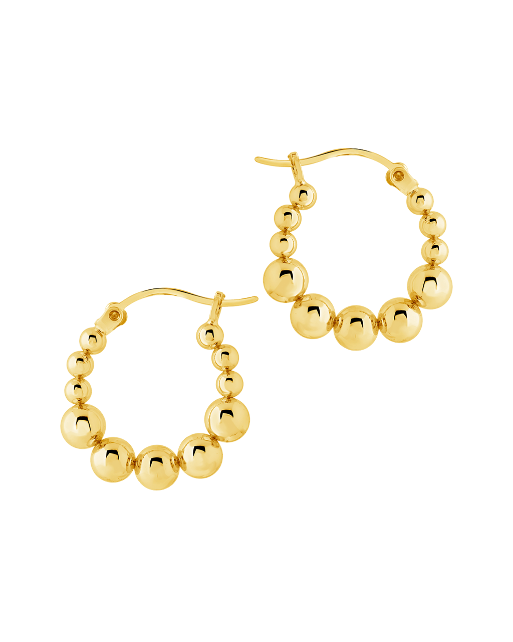 Graduated Bubble Sphere Hoop Earrings