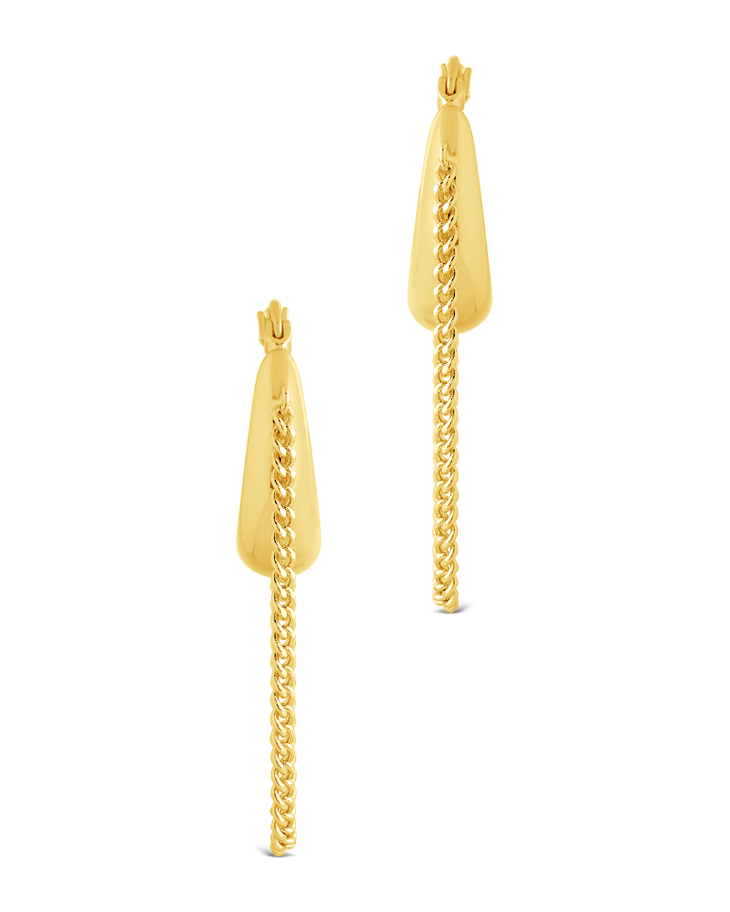 Mackenzie Chain Drop Hoop Earrings