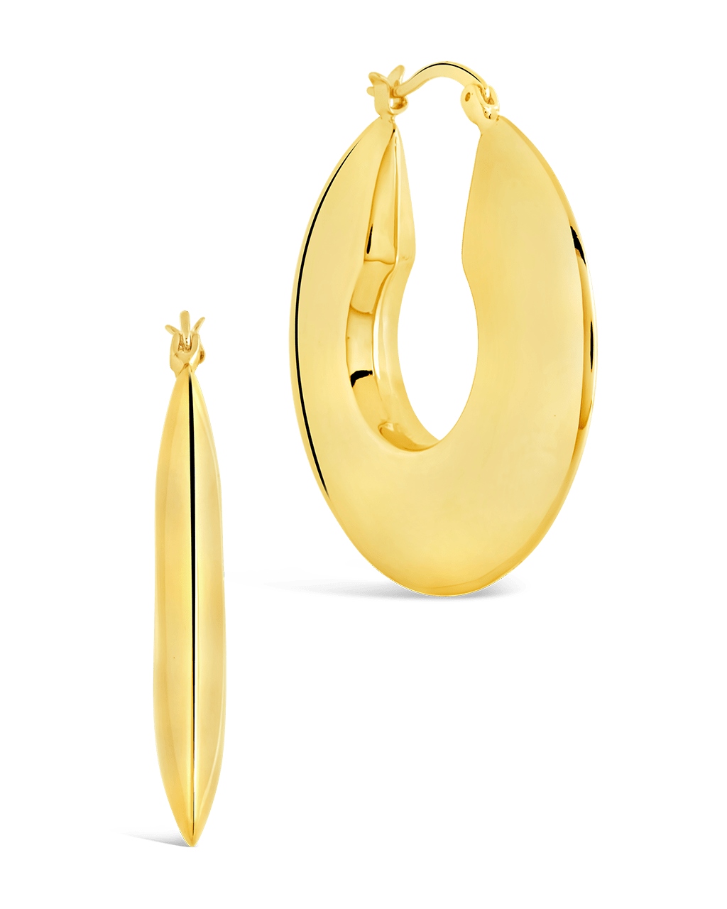 Paige Flat Tube Hoop Earrings