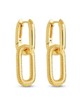 Felicity Textured Chain Link Drop Earrings