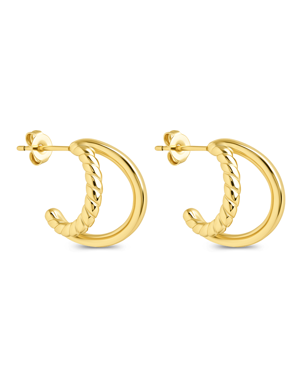 Arcadia Double Row Huggie Hoop Earrings