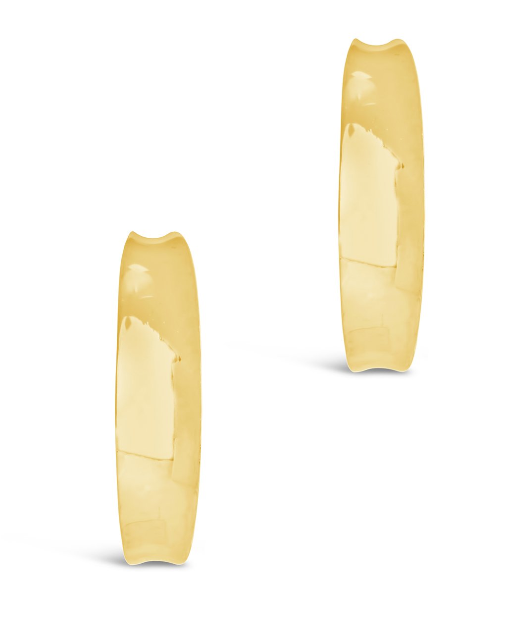 Sterling Silver Graduated Huggie Hoop Earrings