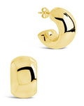 Marley Polished Chunky Hoop Earrings