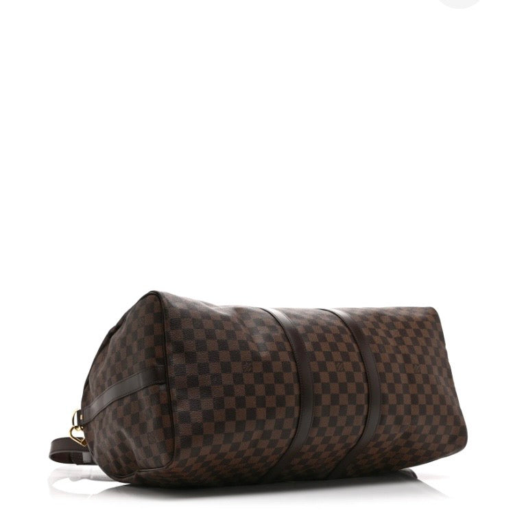 LV Damier Ebene Keepall Bandoulière 55