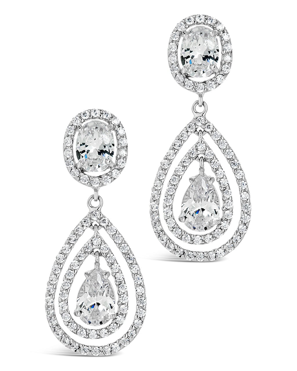 Cheyenne CZ Drop Stud Earrings
