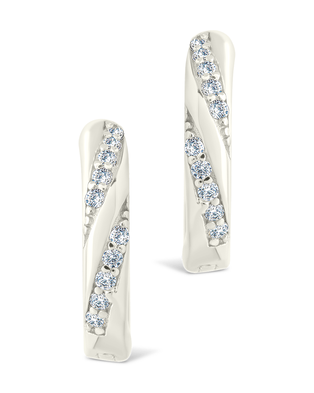 Sterling Silver Adelise Micro Hoops