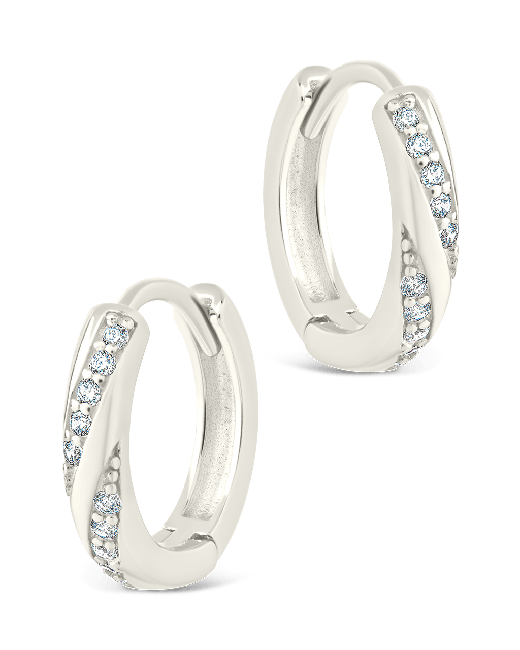 Sterling Silver Adelise Micro Hoops