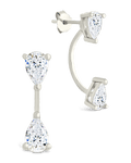 Sterling Silver Pear Cut Duo Jackets