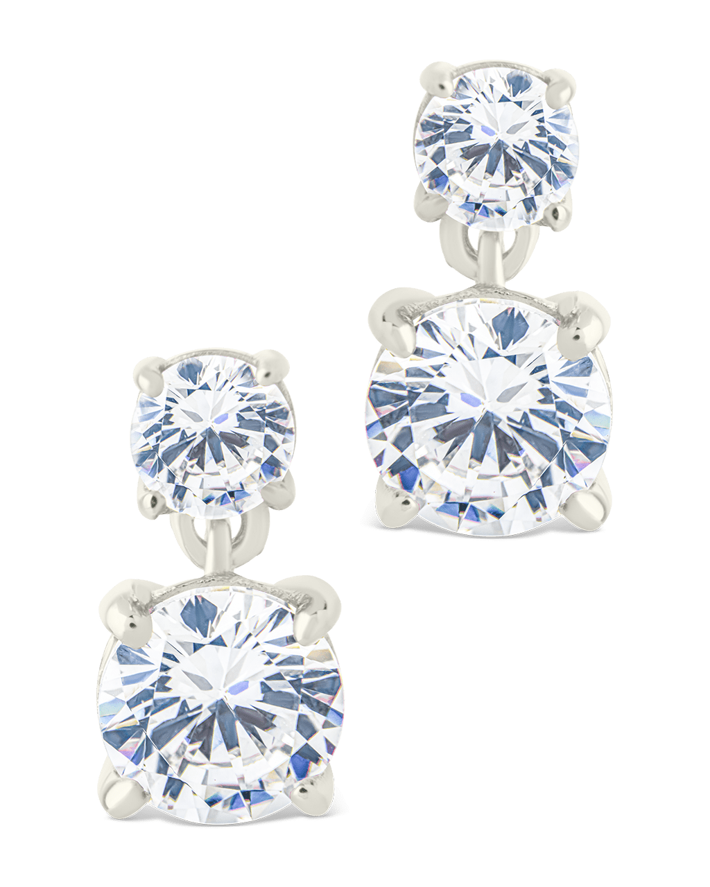 Sterling Silver Galatea Brilliant Cut CZ Studs