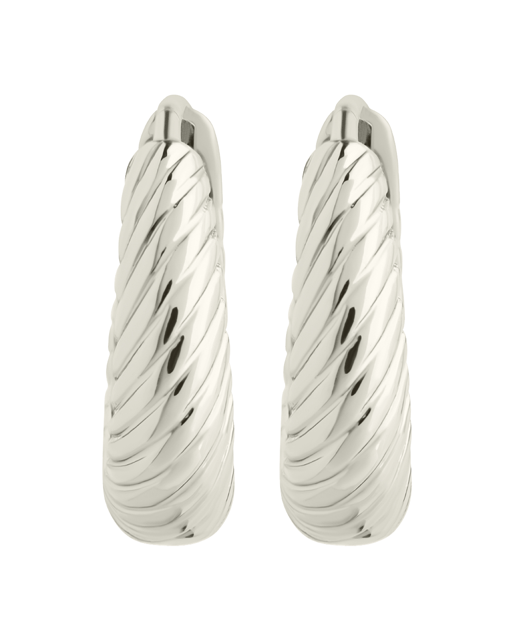 Fairley Oval Textured Micro Hoops